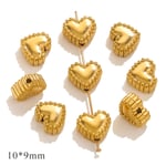 Gold color / 1 Piece Simple Classic Style Heart Shape Stainless Steel  Gold Color Women's Pendant Picture8